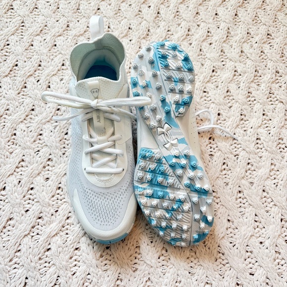 Under Armour Shoes - Under Armour Women’s Glory 2 Turf Shoes - Blue & White Under Armour Shoes